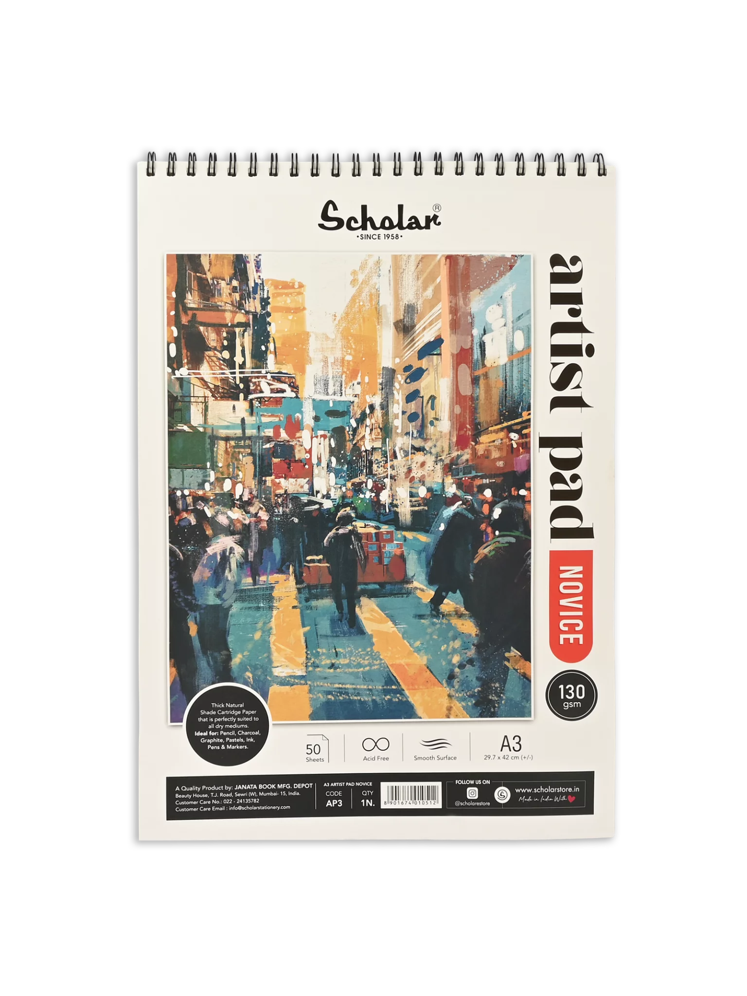 130 GSM ARTIST PAD–NOVICE (50 SHEETS)