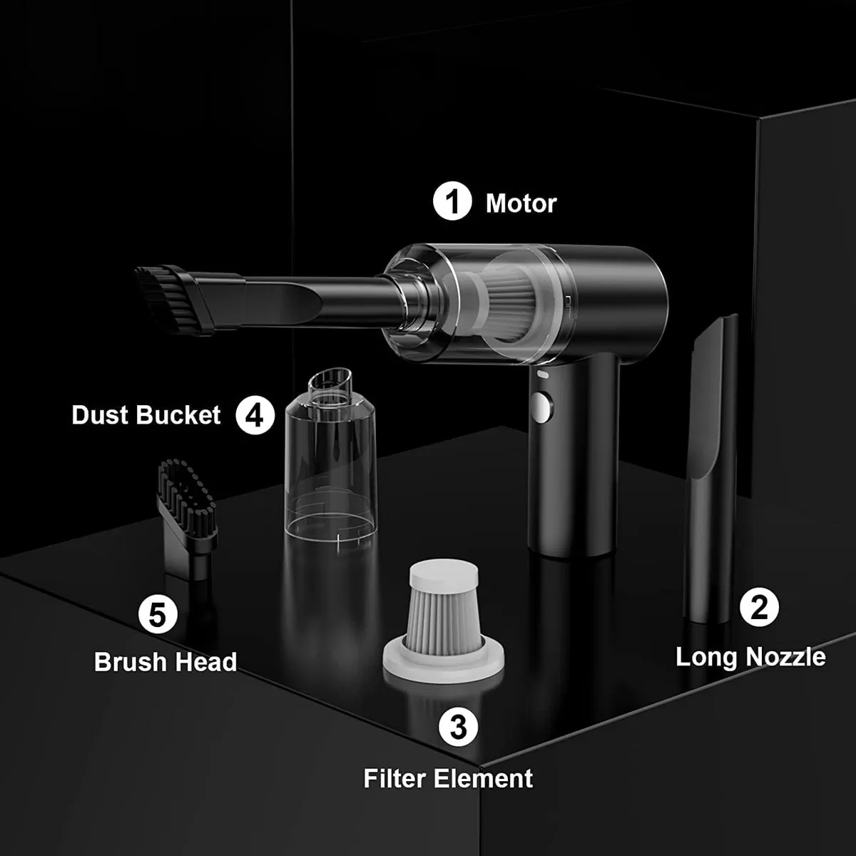 2in1 Portable Mini Home and Car Vacuum Cleanee