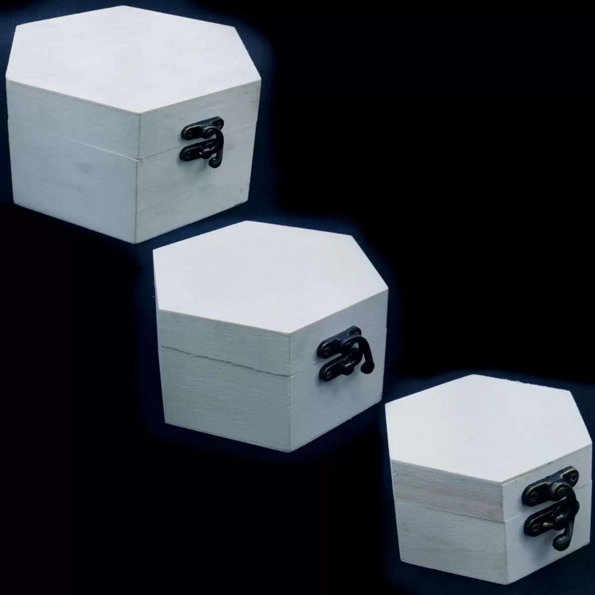 WOODEN EMPTY BOX 3PCS 5.5X5.5X3.5CM
