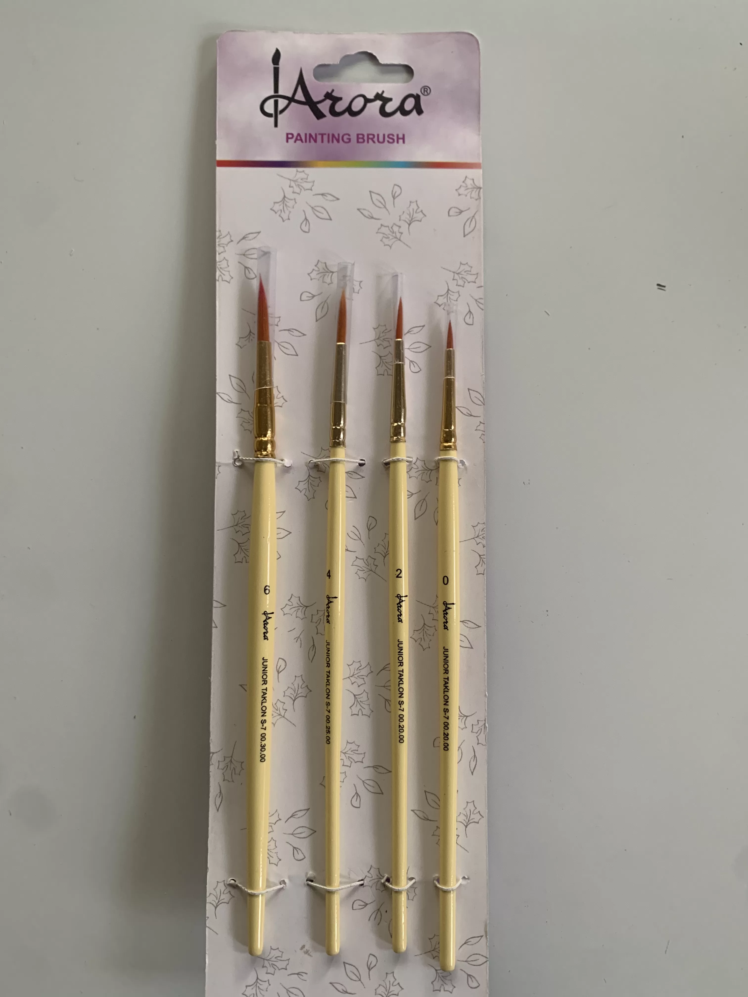 ARORA BRUSH ROUND SET OF 4 FOR WATER COLOUR , ACRYLIC