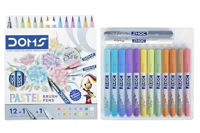 Doms Super Soft Tip Pastel Shades Brush Pen Set