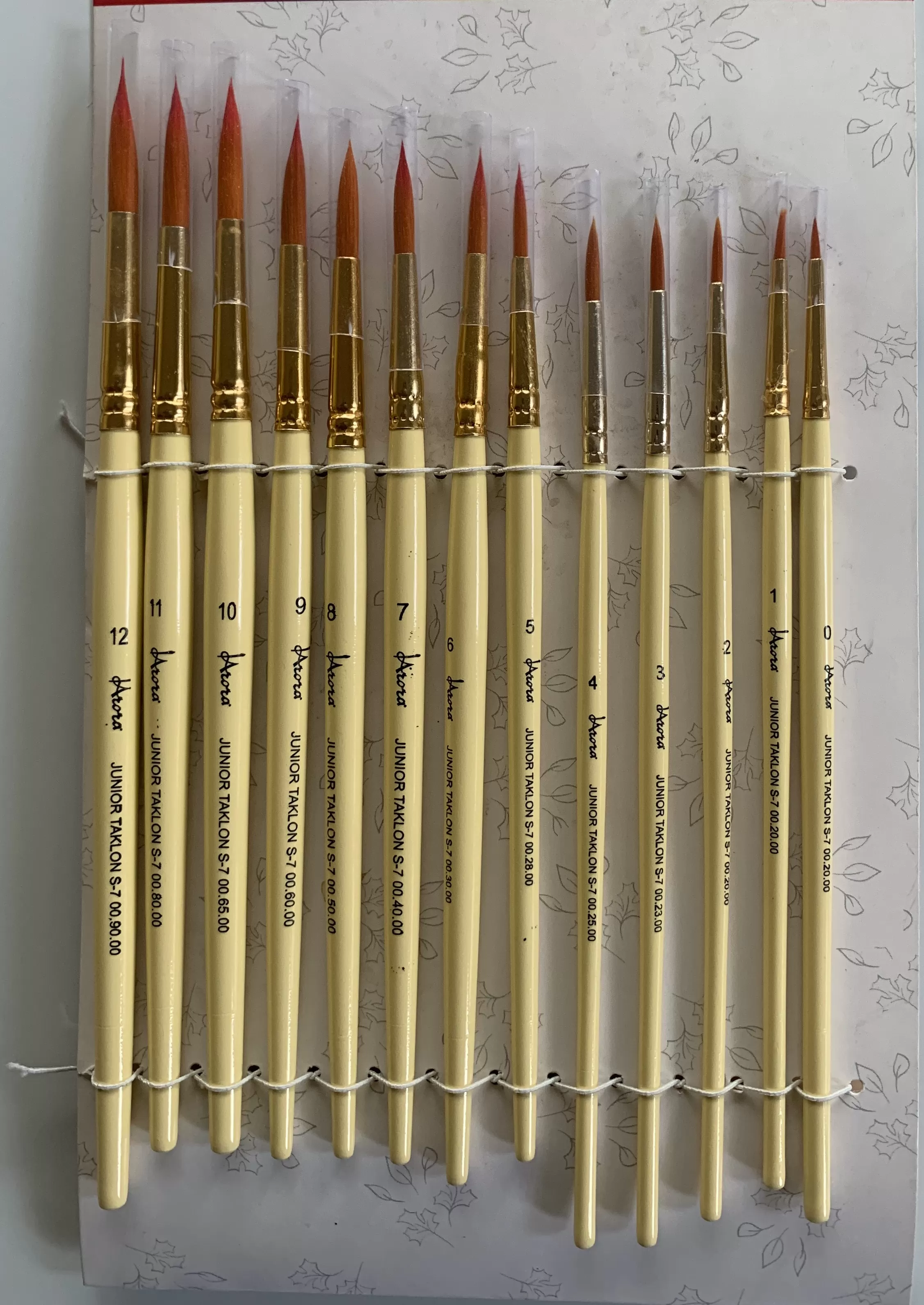 ARORA BRUSH ROUND SET OF 13 FOR WATER COLOUR , ACRYLIC