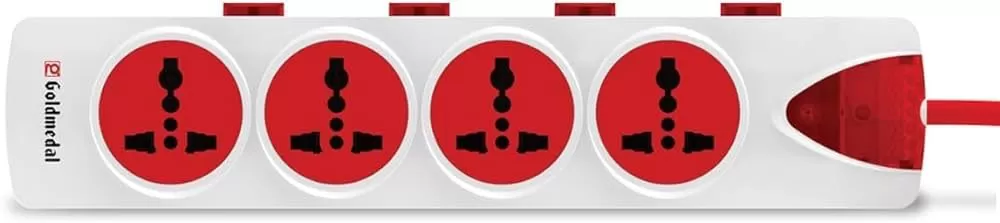GOLD MEDAL POWER STRIP 4 OUTLET SOCKET ADAPTER 4 * 1