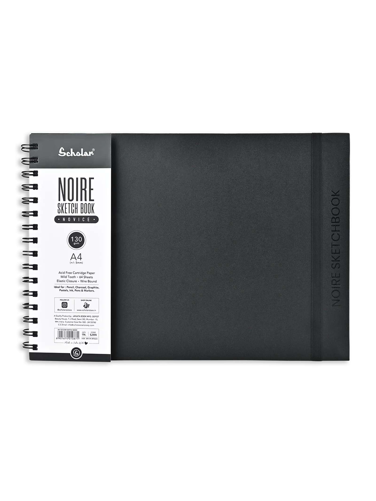 130 GSM  NOIRE SKETCH BOOK (64 SHEETS) (SJW)