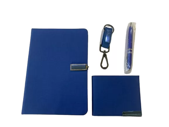 LEATHER BOOK & WALLET & PEN & KEYCHAIN NOBLE GIFT SET