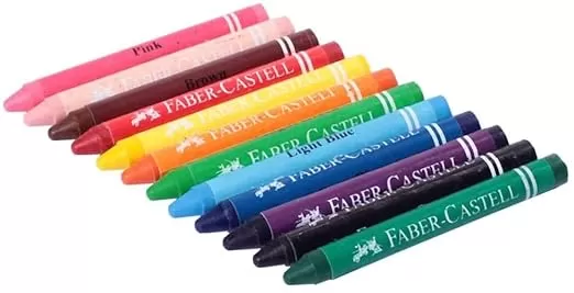 FABER CASTELL WAX CRAYON TRIANG 75MM GRIP